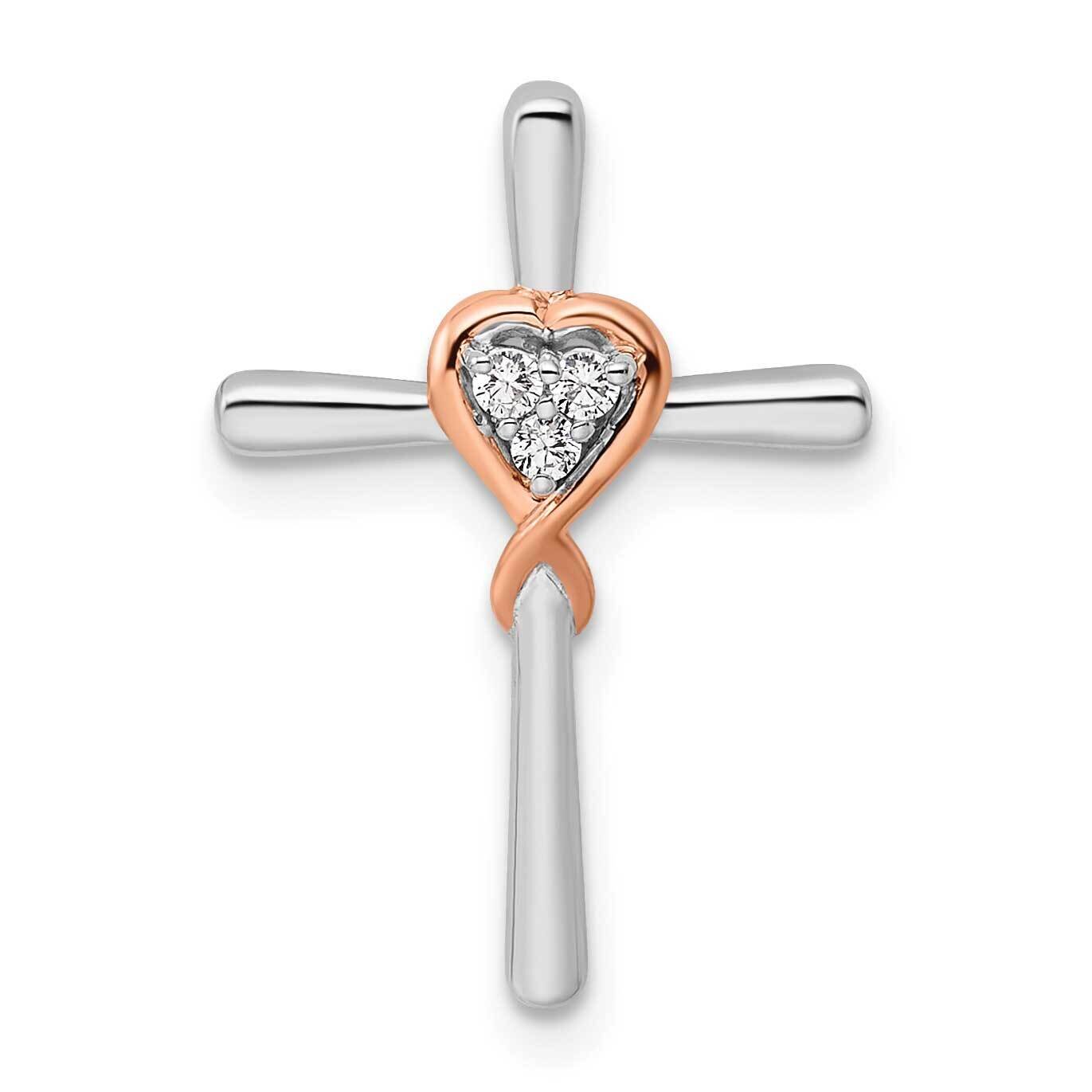Si1/Si2, G H I, Heart Cross Chain Slide 14k Gold Lab Grown Diamond PM8015-005-WRLG, MPN: PM8015-005…