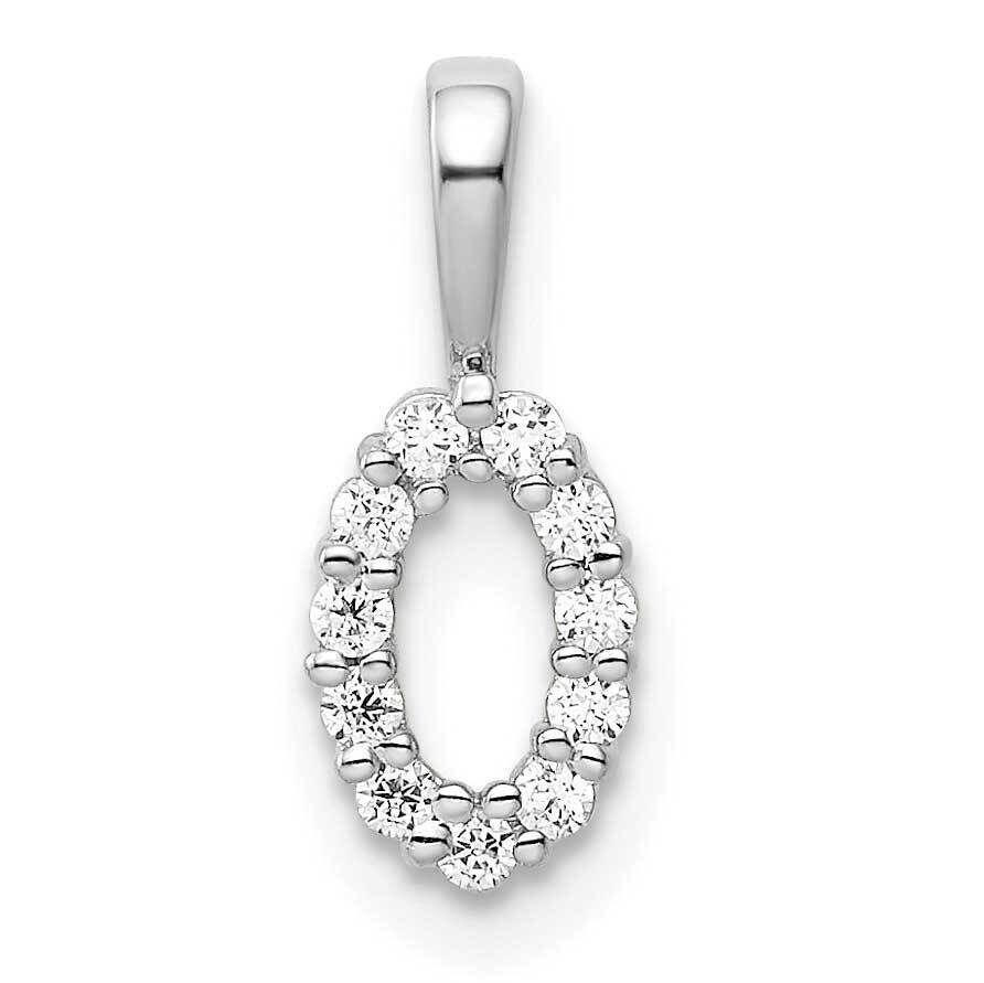 Diamond Number 0 Pendant 14k White Gold PM8369-0-011-WA, MPN: PM8369-0-011-WA, 196904070581