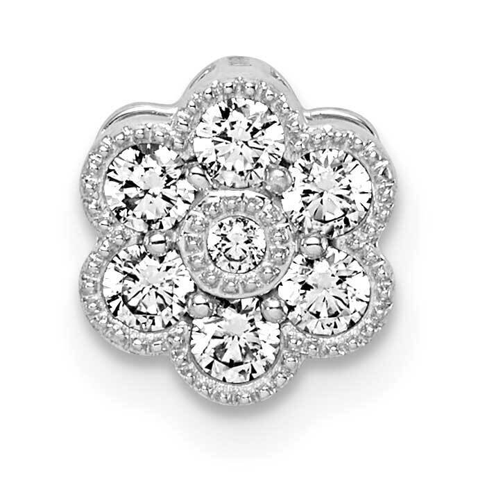 Si1/Si2, G H I, Floral Chain Slide Pendant 14k White Gold Lab Grown Diamond PM8466-025-WLG, MPN: PM…