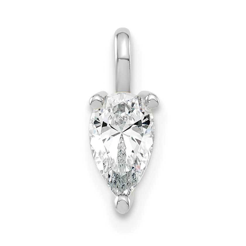 6.25X4.2mm Pear Lab Grown Diamond Si1/Si2, G H I, Solitaire Pendant 14k White Gold PM8797-040-WLG, …