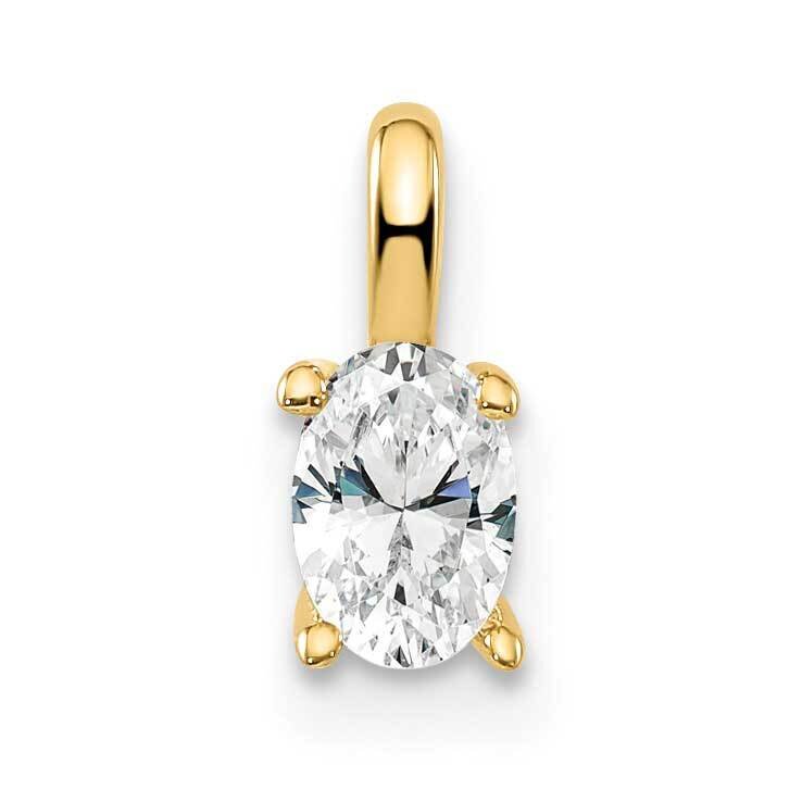 5.35X3.65mm Oval Lab Grown Diamond Si1/Si2, G H I, Solitaire Pendant 14k Gold PM8799-033-YLG, MPN: …
