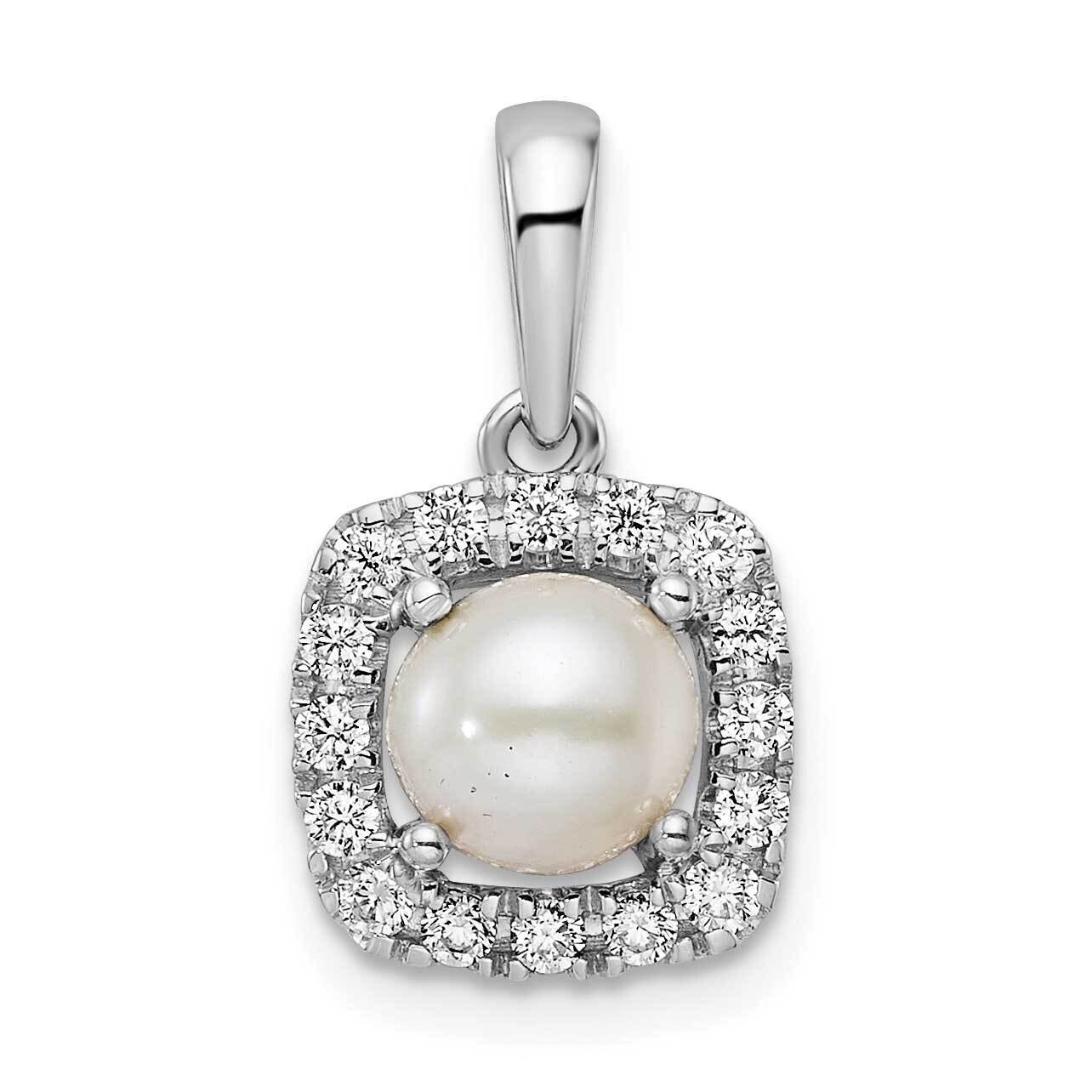 Pearl Pendant 14k White Gold Lab Grown Diamond PM9037-PL-028-WLG, MPN: PM9037-PL-028-WLG, 883957790…