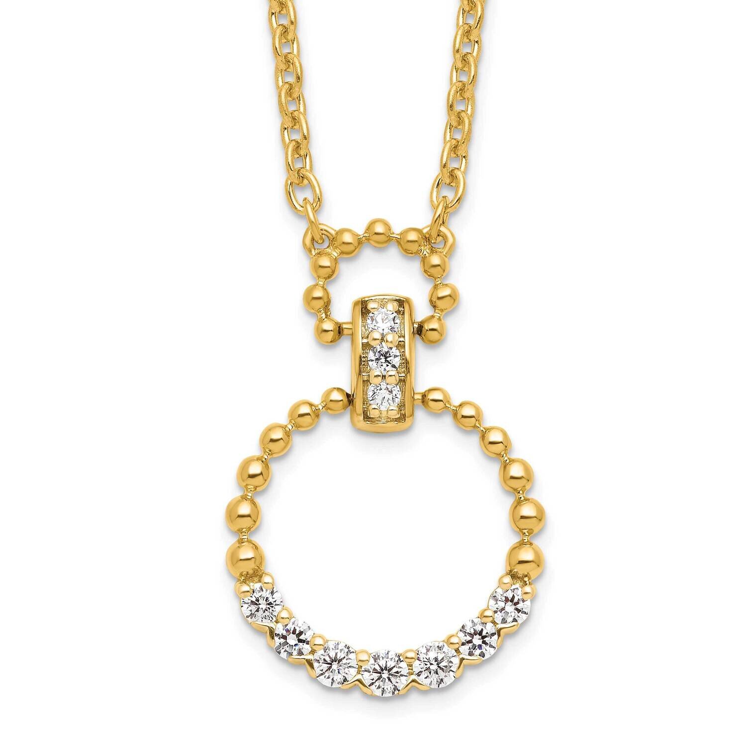 Si1/Si2, G H I, Necklace 14k Gold Lab Grown Diamond PM9123-024-YLG-18, MPN: PM9123-024-YLG-18, 8839…