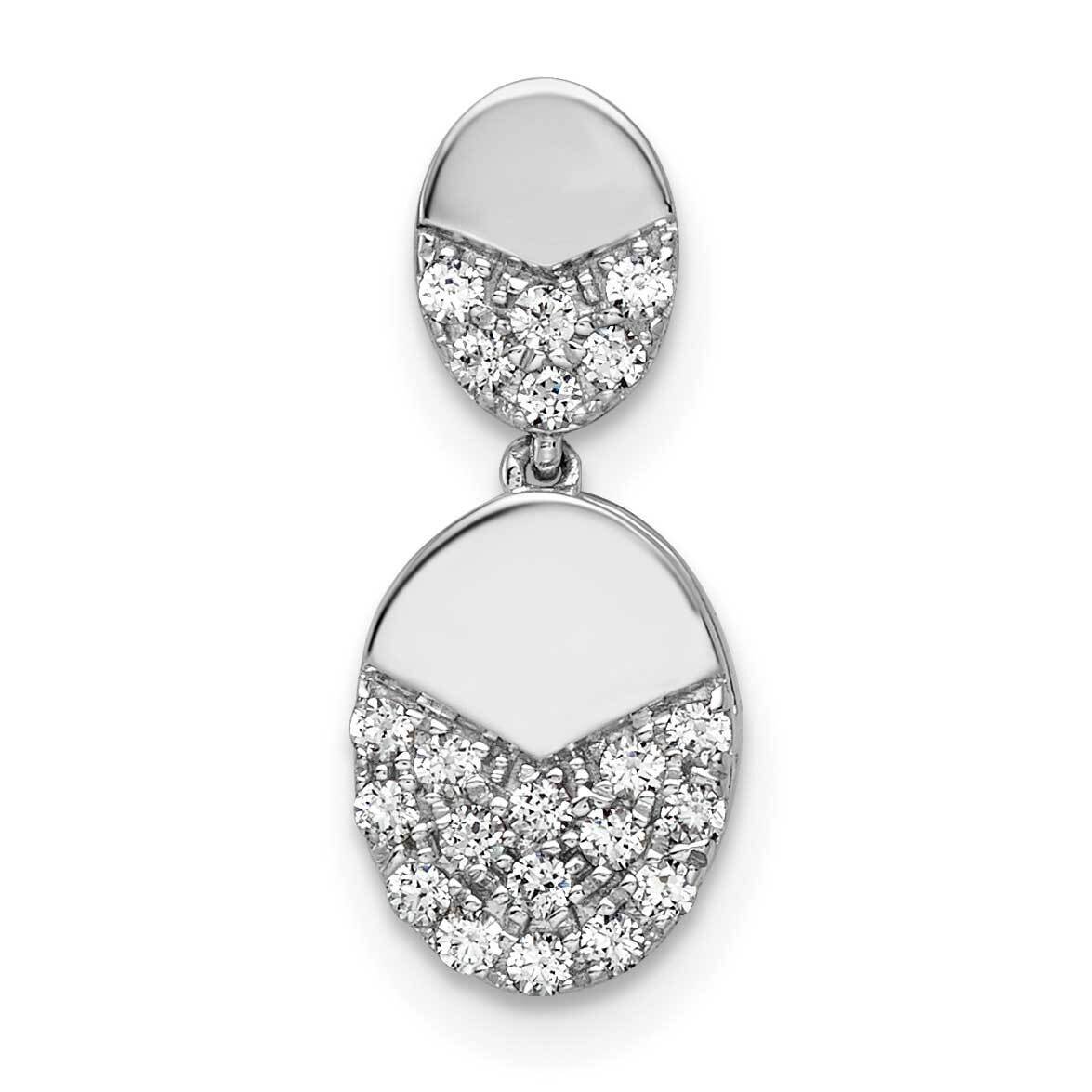 Si1/Si2, G H I, Dangle Chain Slide Pendant 14k White Gold Lab Grown Diamond PM9130-022-WLG, MPN: PM…