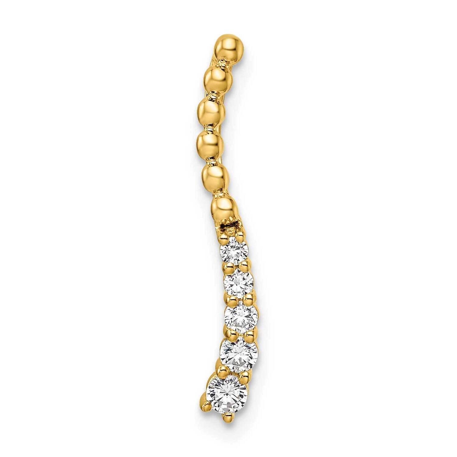 Si1/Si2, G H I, Wavy Pendant 14k Gold Lab Grown Diamond PM9133-020-YLG, MPN: PM9133-020-YLG, 883957…