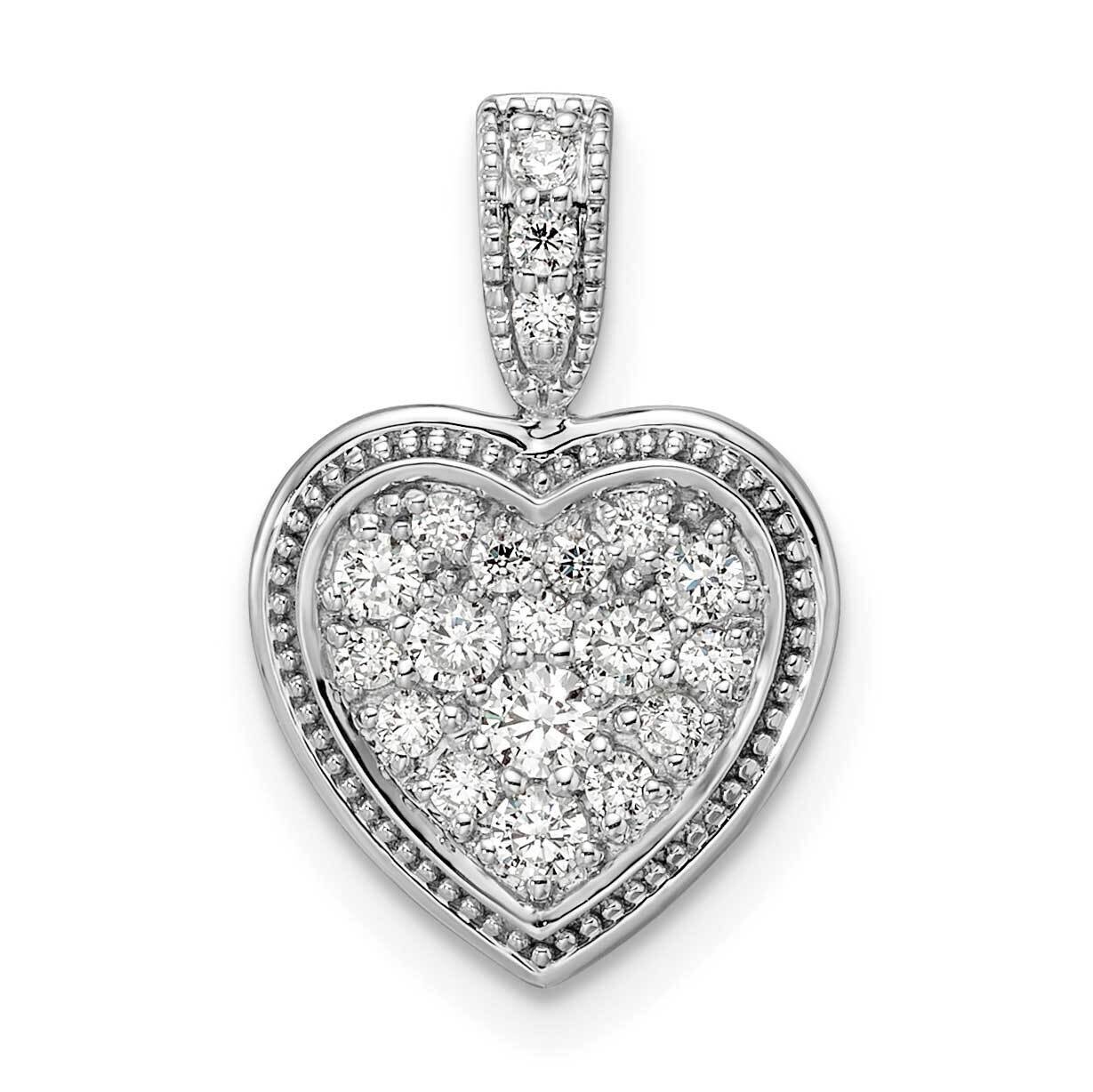 Si1/Si2, G H I, Picture Framed Heart Pendant 14k White Gold Lab Grown Diamond PM9141-038-WLG, MPN: …