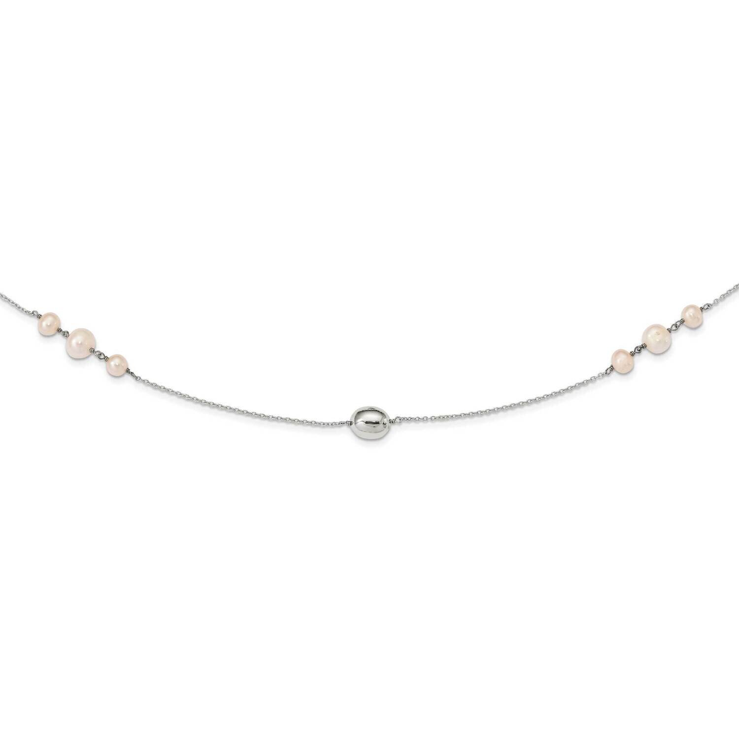 Bead &amp; Freshwater Cultured Pearl Necklace Sterling Silver Polished QG5316-36, MPN: QG5316-36, 88395…