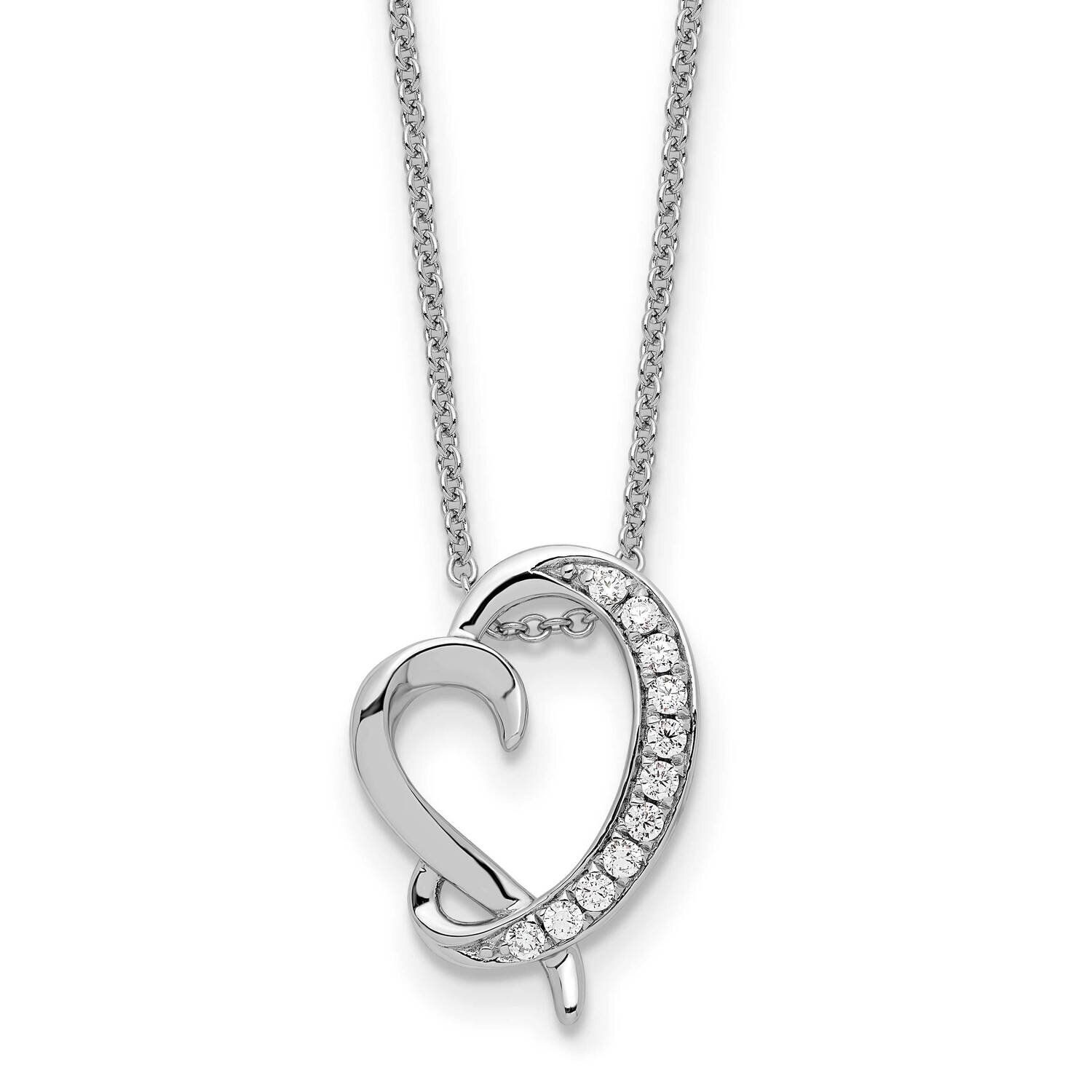 CZ Diamond Antiqued with Love Your Son Heart 18 Inch Necklace Sterling Silver QSX719, MPN: QSX719, …