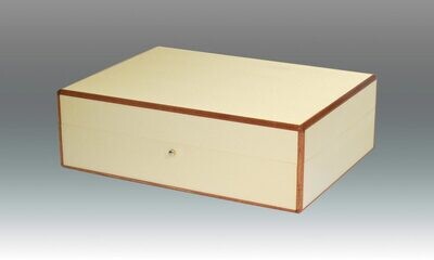Tizo Jewelry Wooden Box White to Ivory Edges, MPN: NC188WHBX,