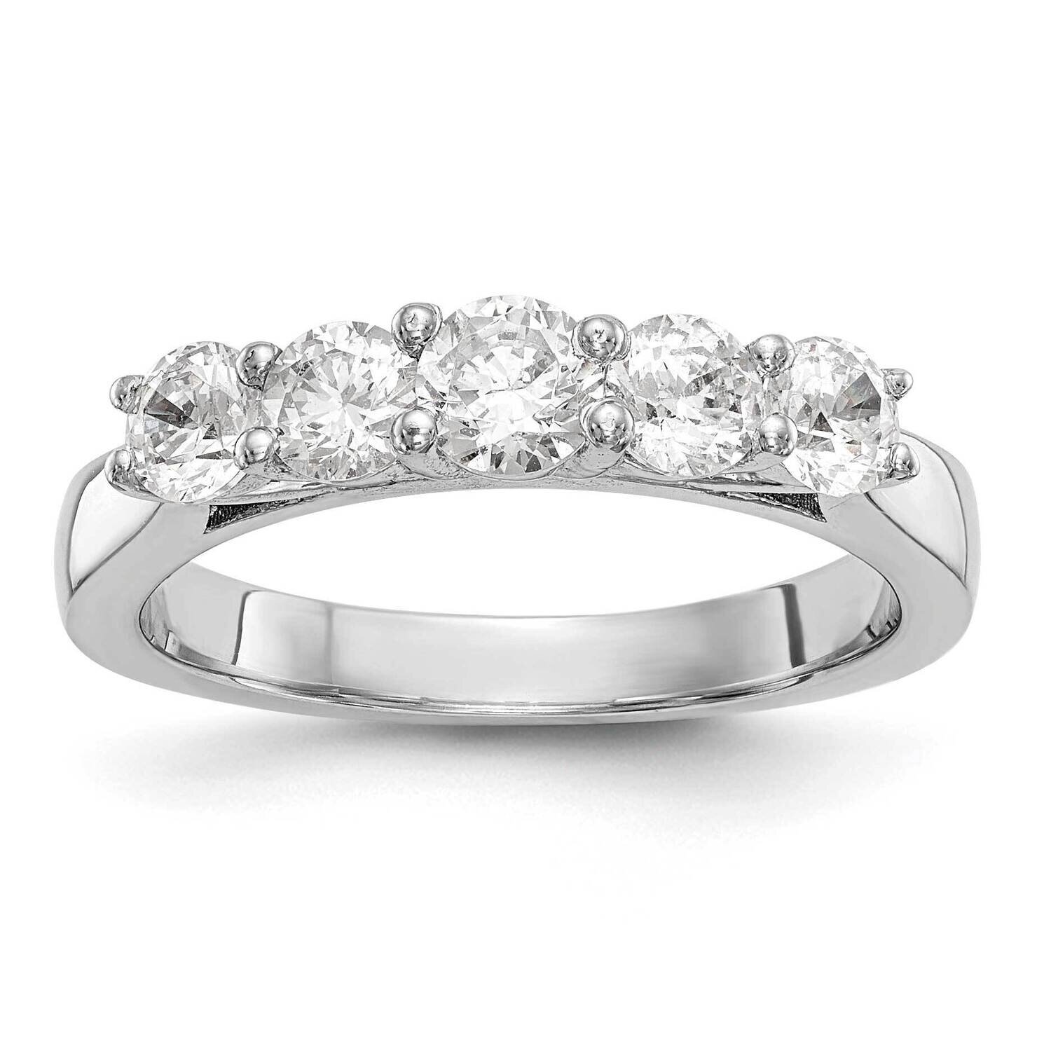 Vs/Si, D E F, 5-Stone Band 14k White Gold Lab Grown Diamond RM3184B-075-WLD, MPN: RM3184B-075-WLD, …