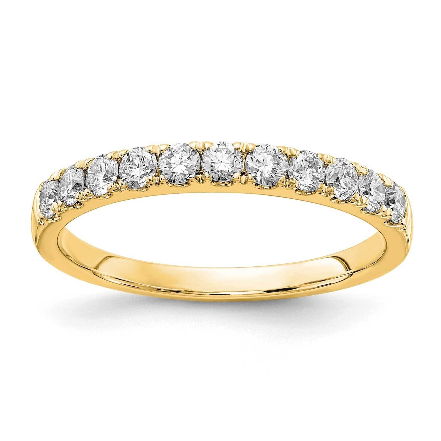 Si1/Si2, G H I, 1/10Ct Wedding Band 14k Gold Lab Grown Diamond RM4227B-010-5YLG