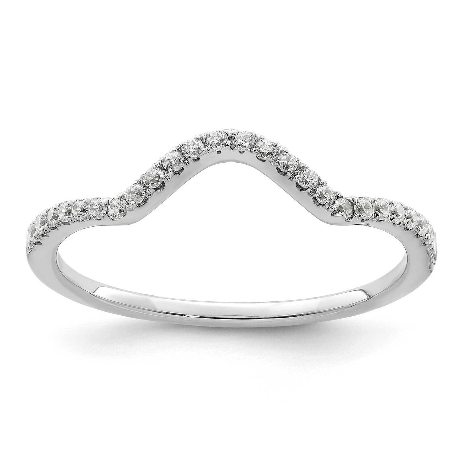 Lab Grown Diamond Si1/Si2, G H I, Contoured Wedding Band 10k White Gold RM5742B-016-0WLG, MPN: RM57…