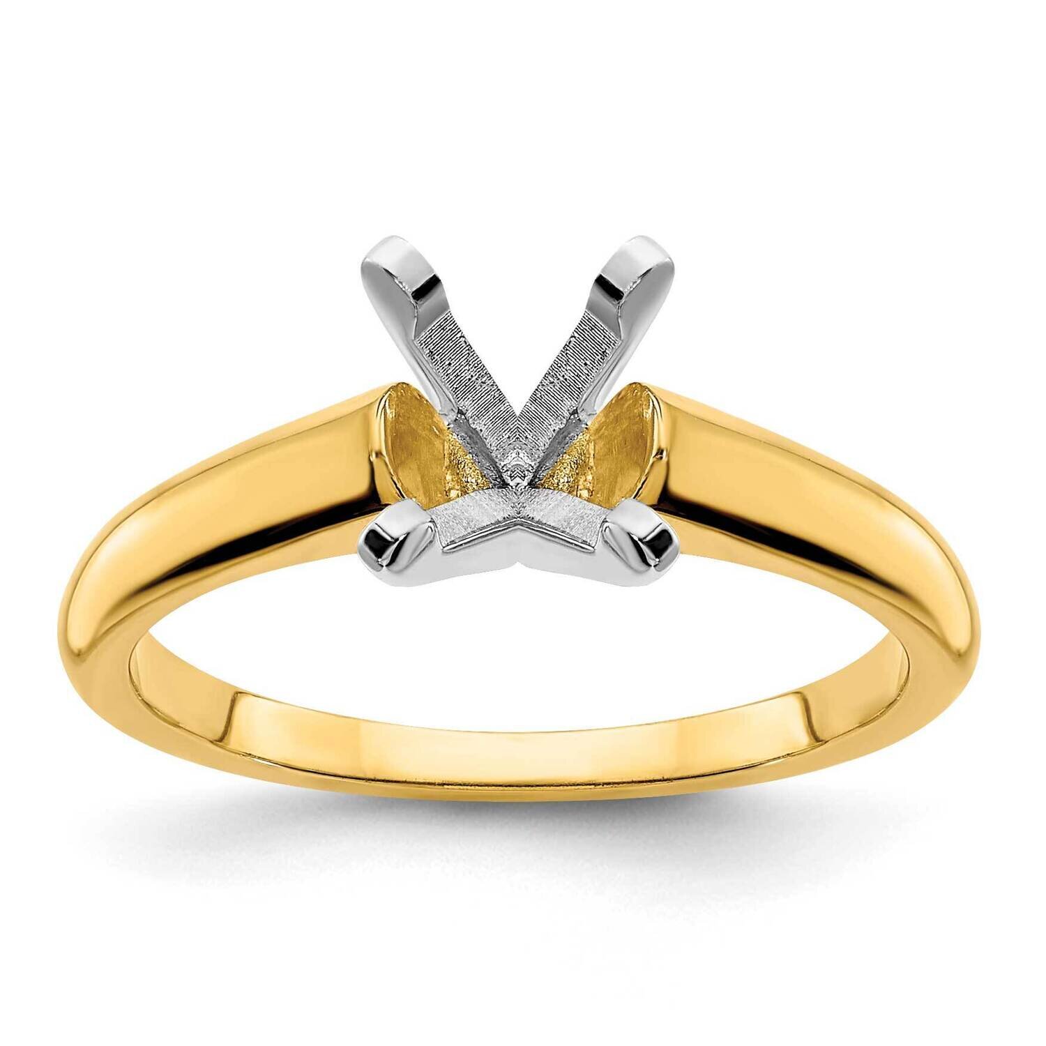 6.5mm Cushion Solitaire Mounting 14k Two Tone Gold RM5965C-175-7MTG, MPN: RM5965C-175-7MTG, 8839578…