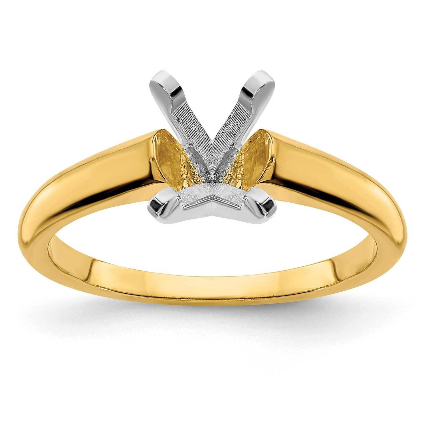 7X5mm Emerald Solitaire Mounting 14k Two Tone Gold RM5965E-100-7MTG, MPN: RM5965E-100-7MTG, 8839578…