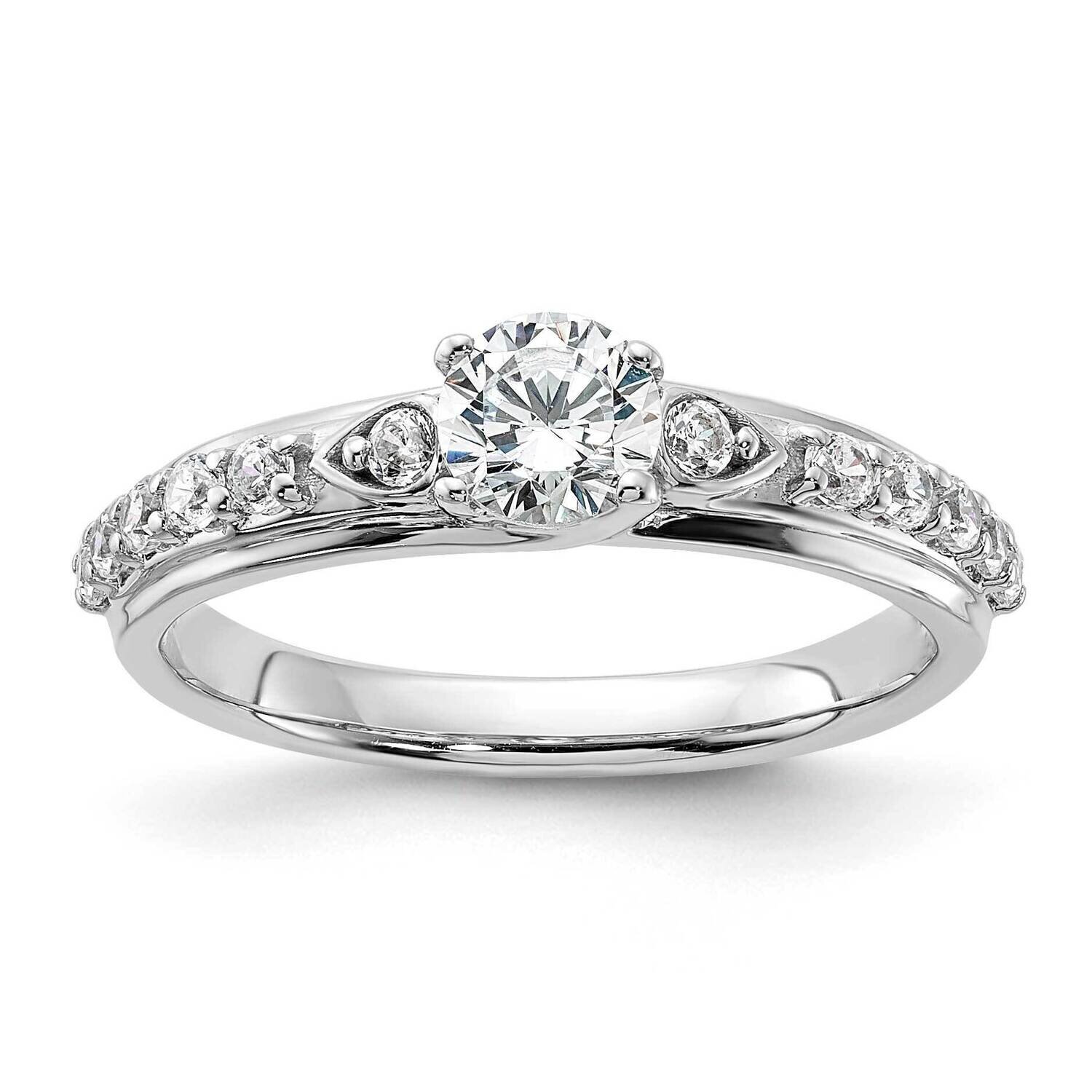 Lab Grown Diamond Si1/Si2, G H I, Engagement Ring 10k White Gold RM6551E-045-C0WLG