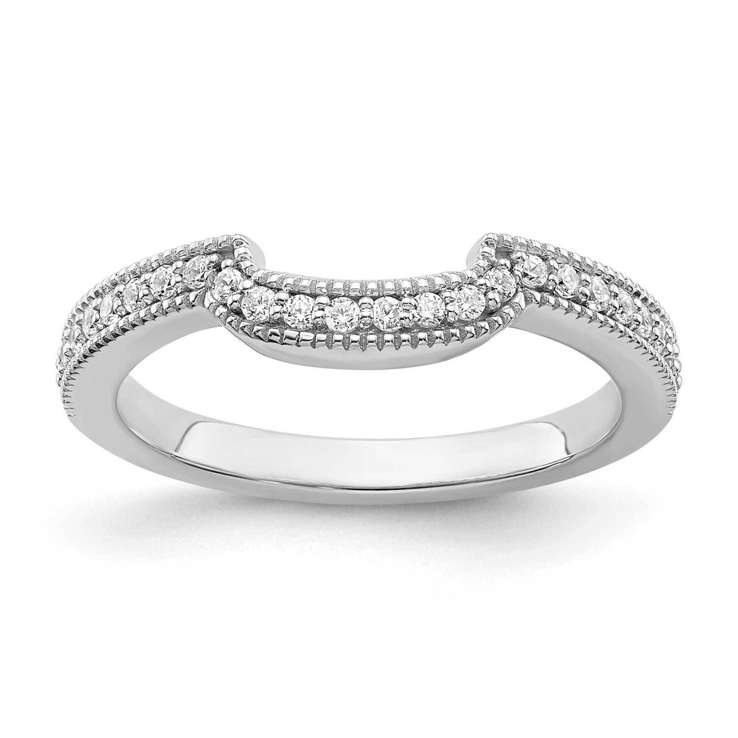 Si1/Si2, G H I, Wedding Band 14k White Gold Lab Grown Diamond RM7882B-018-WLG