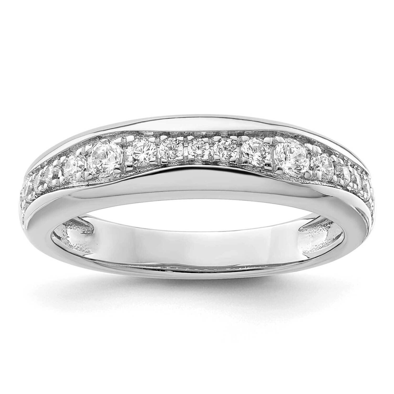 Si1/Si2, G H I, Wedding Band 14k White Gold Lab Grown Diamond RM9107-040-WLG