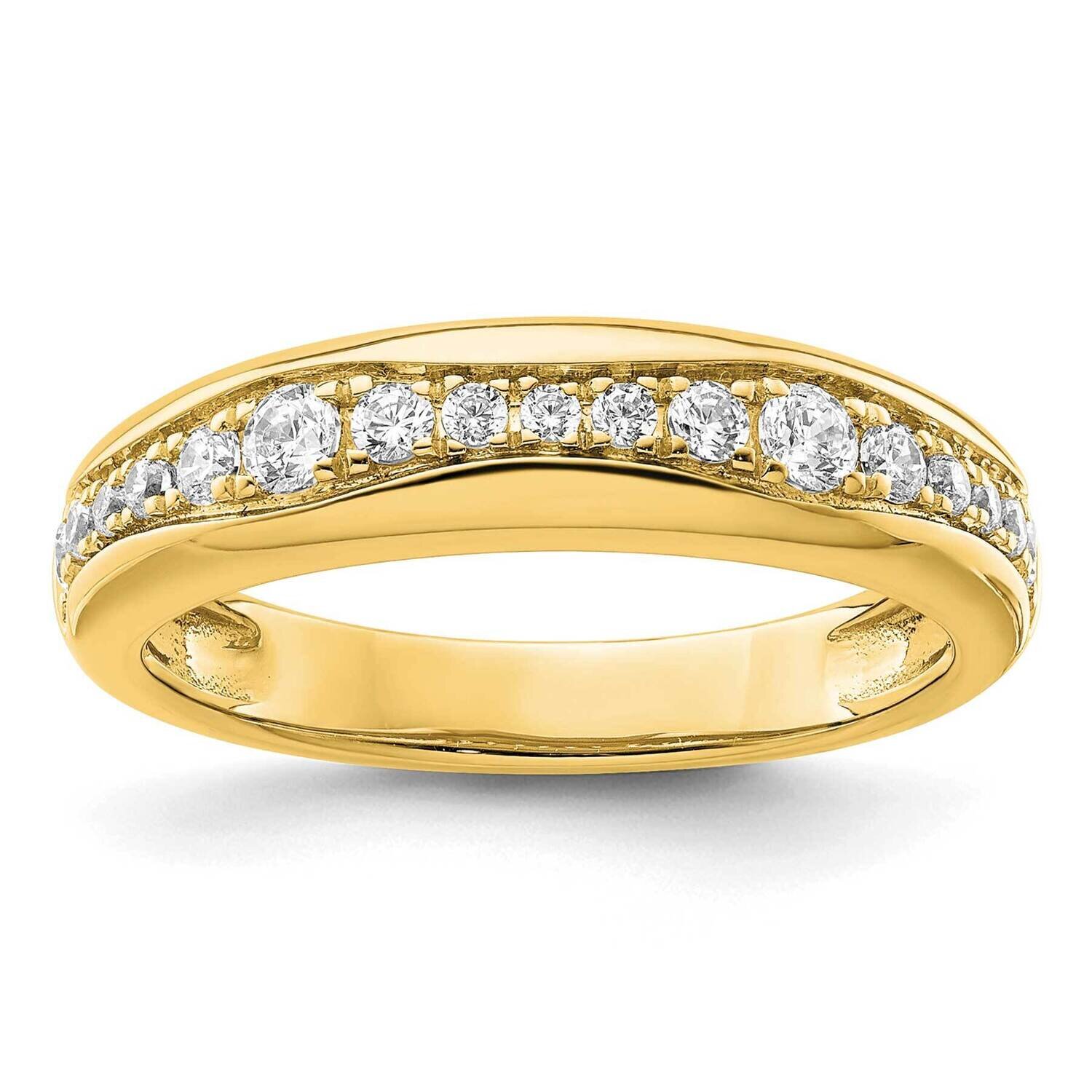 Si1/Si2, G H I, Wedding Band 14k Gold Lab Grown Diamond RM9107-040-YLG
