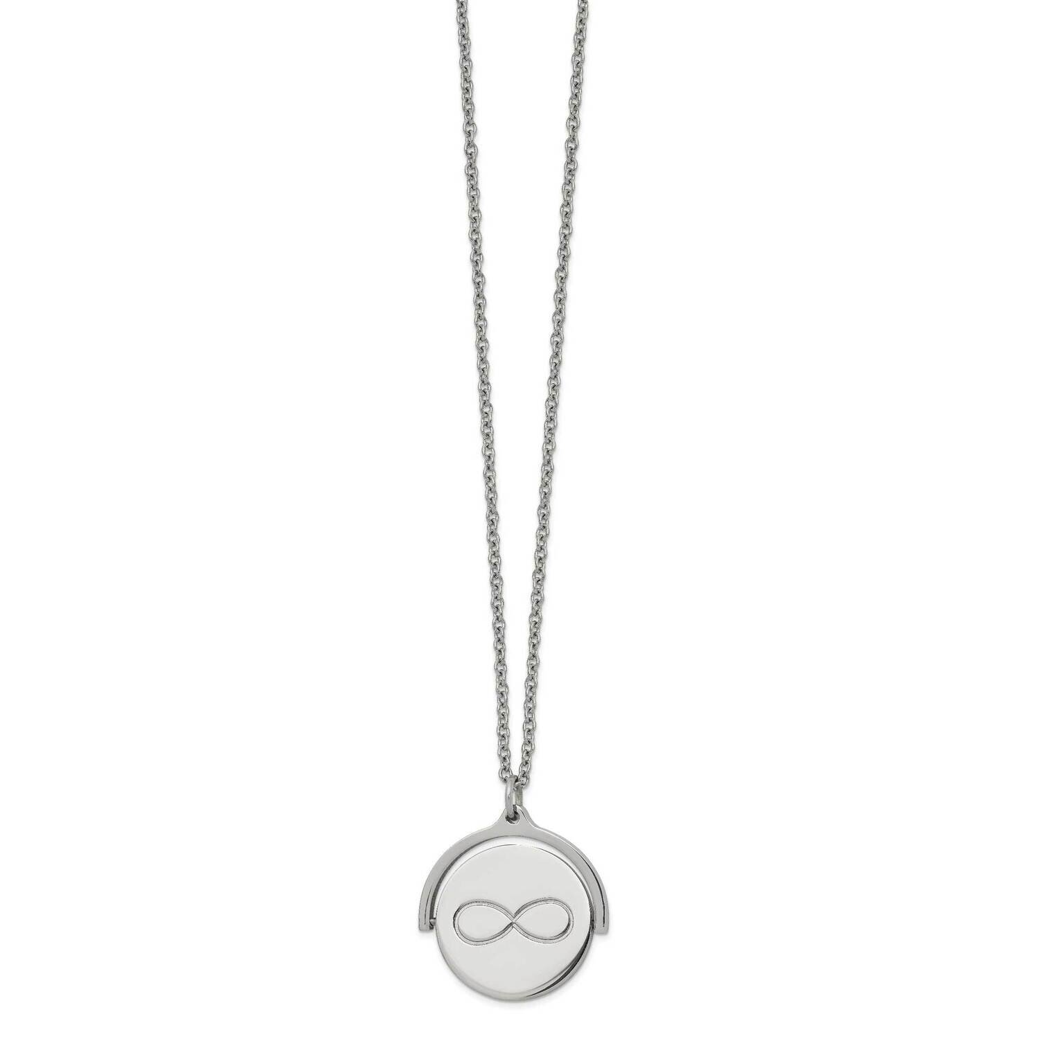 Infinity Moveable 16.5 Inch with 1.25 Inch Extender Necklace Stainless Steel Polished SRN2749-16.5 …