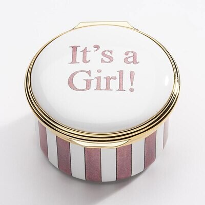 Halcyon Days It&#39;s a Girl Enamel Box  ENGIR2601G, MPN: ENGIR2601G,