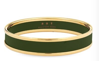 Halcyon Days 1cm Green Gold Medium Bangle Bracelet PBPLA0910GM, MPN: PBPLA0910GM,