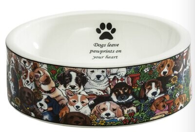 Halcyon Days Dogs Leave Pawprints Small Bowl BCDLP01DBSN, MPN: BCDLP01DBSN,