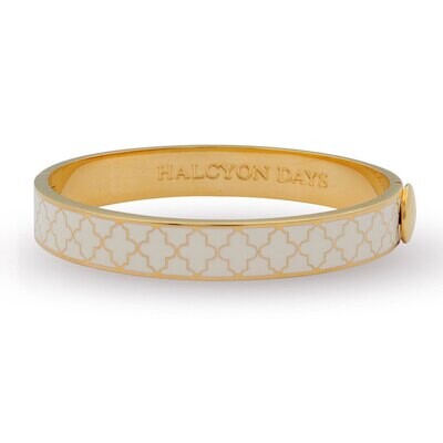 Halcyon Days Agama Cream Gold 1cm Hinged Bangle HBAGA0510G, MPN: 201/DH077, 5060171142300