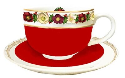 Halcyon Days Shell Garden Teacup &amp; Saucer BCCSG12TSG, MPN: BCCSG12TSG, 5060171159759
