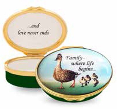 Halcyon Days Family_ where life begins Enamel Box ENFWL1202G, MPN: ENFWL1202G,