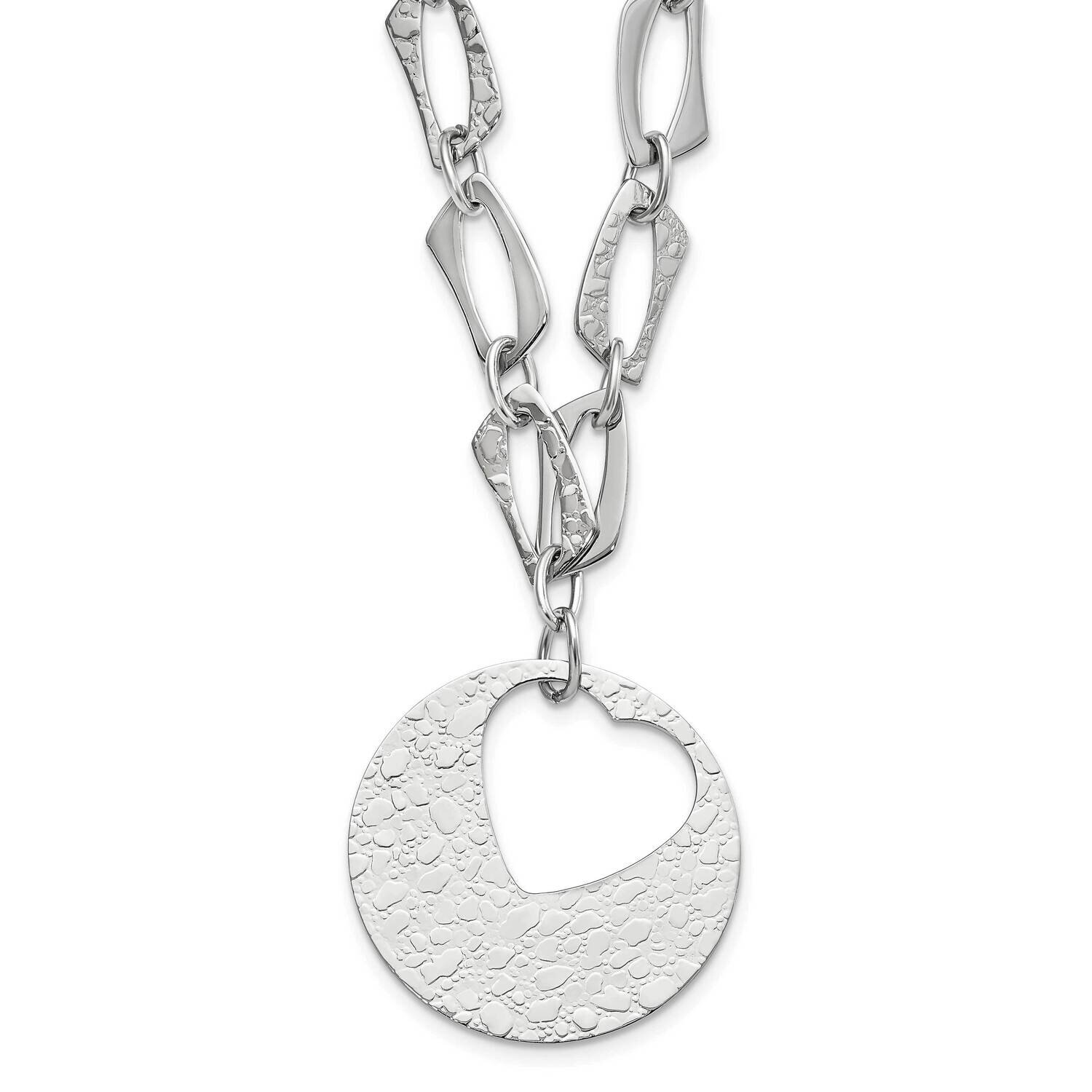 Heart Cutout Pendant with 2 Inch Extender Necklace Stainless Steel SRN607-22
