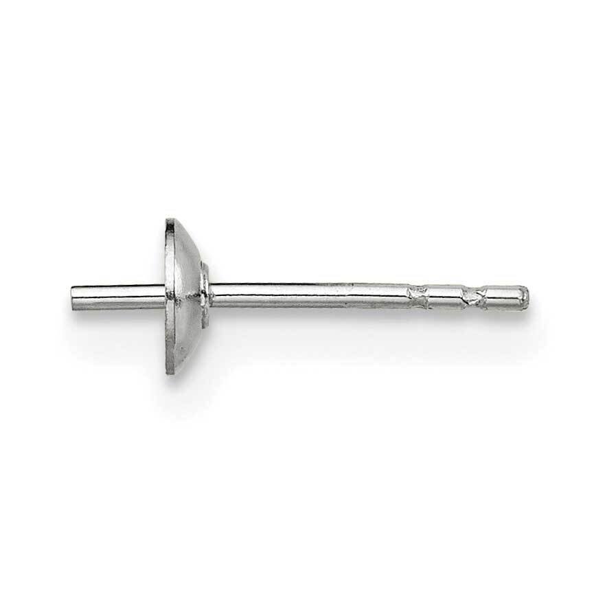 6.0 - 7.0mm Pearl Stud Earring Setting Sterling Silver SS3023, MPN: SS3023,