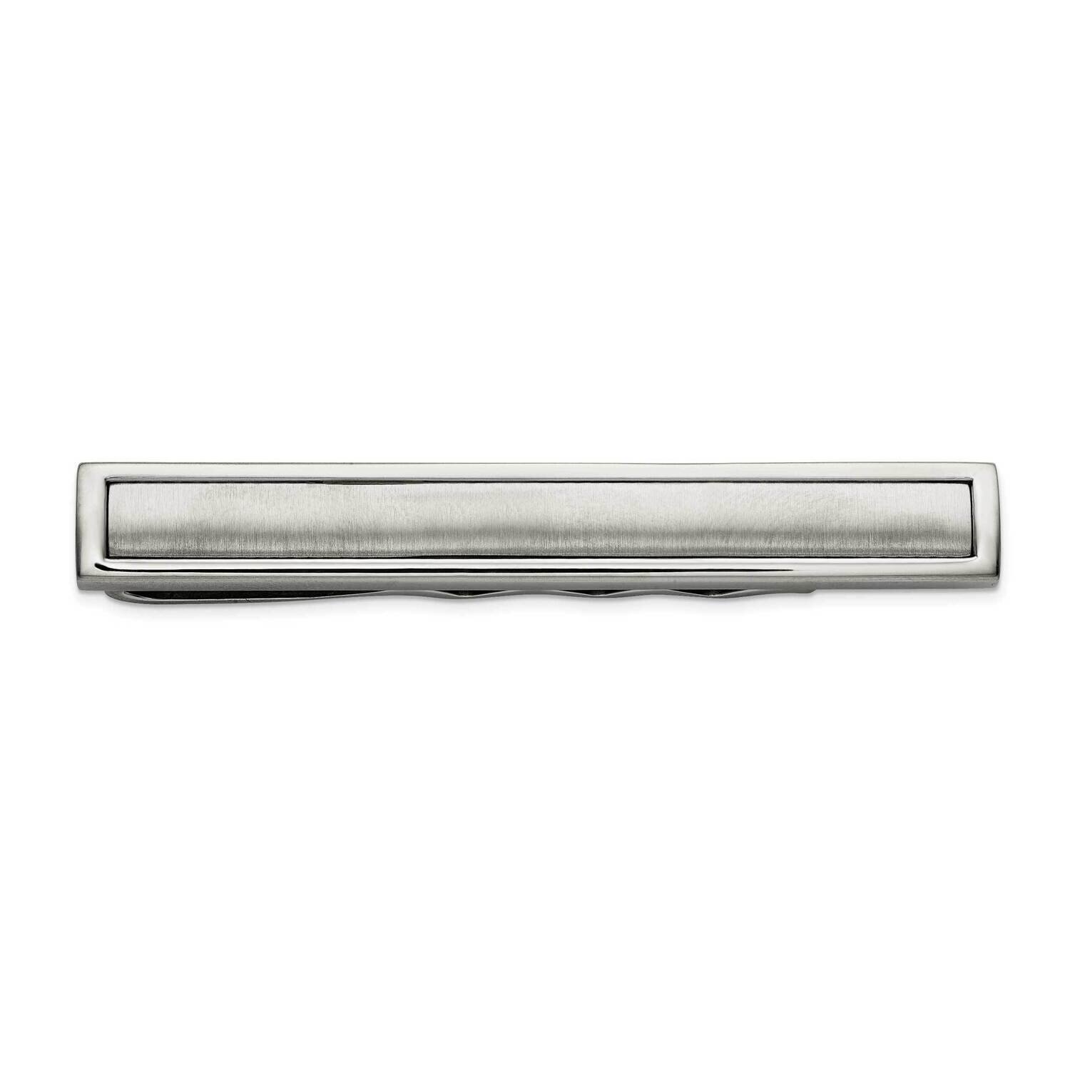 Titanium Brushed and Polished Tie Bar TBT100