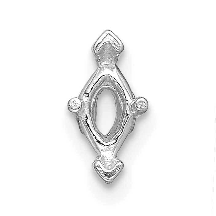 Marquise 6-Prong V-End .75Ct. Setting 14k White Gold WG254-4, MPN: WG254-4,