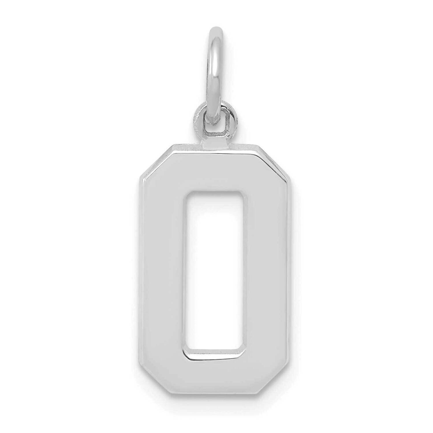 Casted Medium Polished Number 0 Charm 14k White Gold WMP00, MPN: WMP00, 196904072318