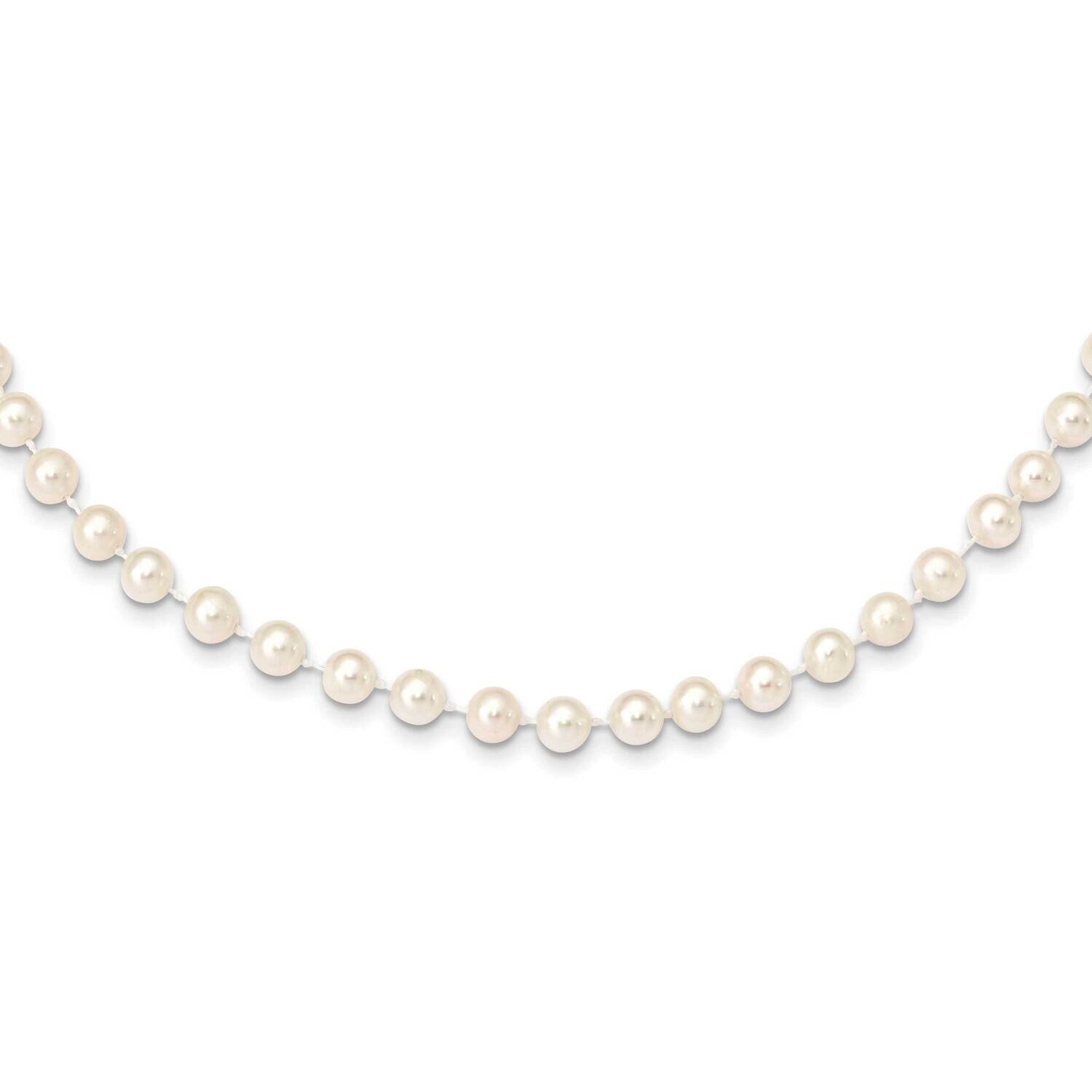 5-6mm White Near Round Freshwater Cultured Pearl Necklace 14k Gold WPN050-28, MPN: WPN050-28, 88395…