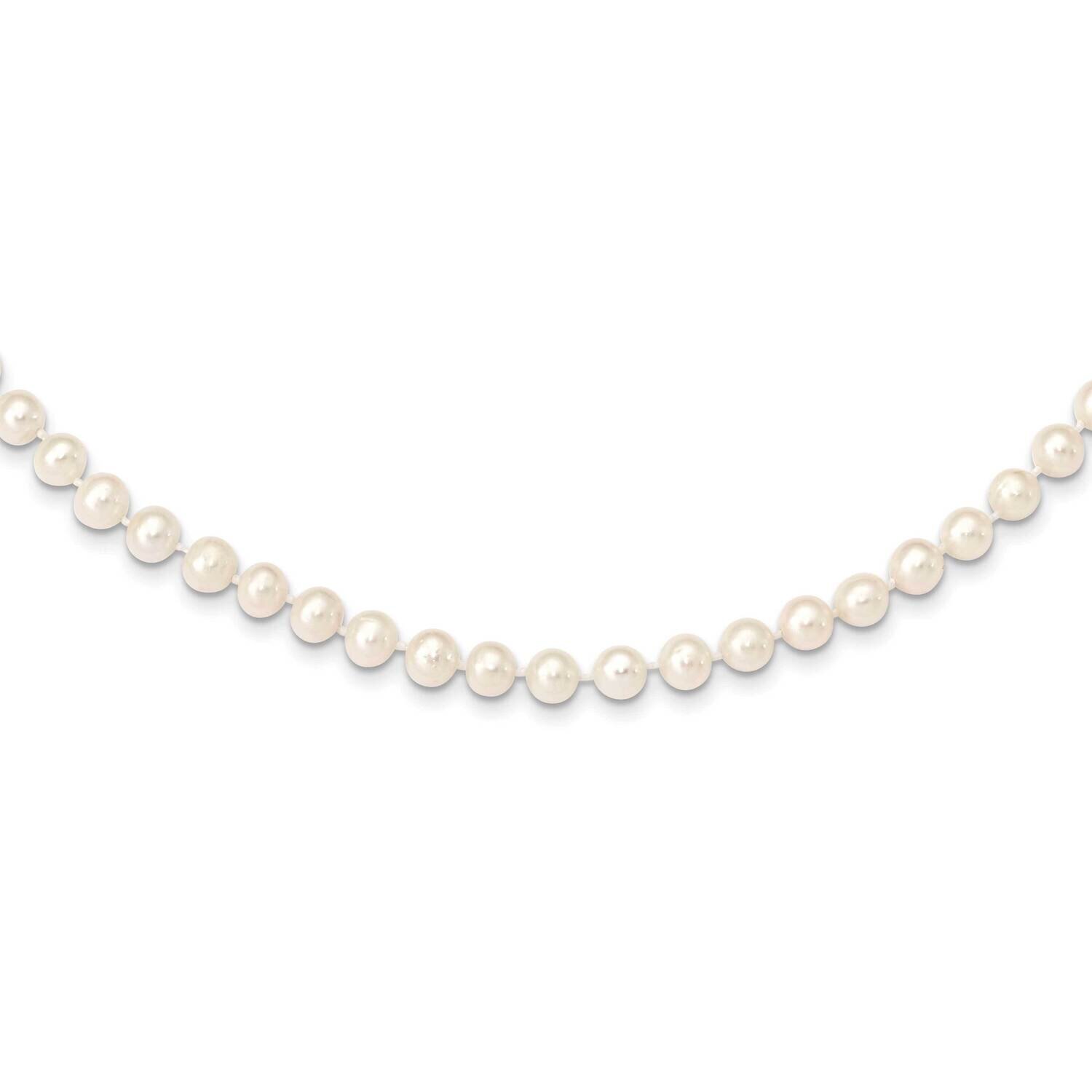 6-7mm White Near Round Freshwater Cultured Pearl Necklace 14k Gold WPN060-28, MPN: WPN060-28, 88395…