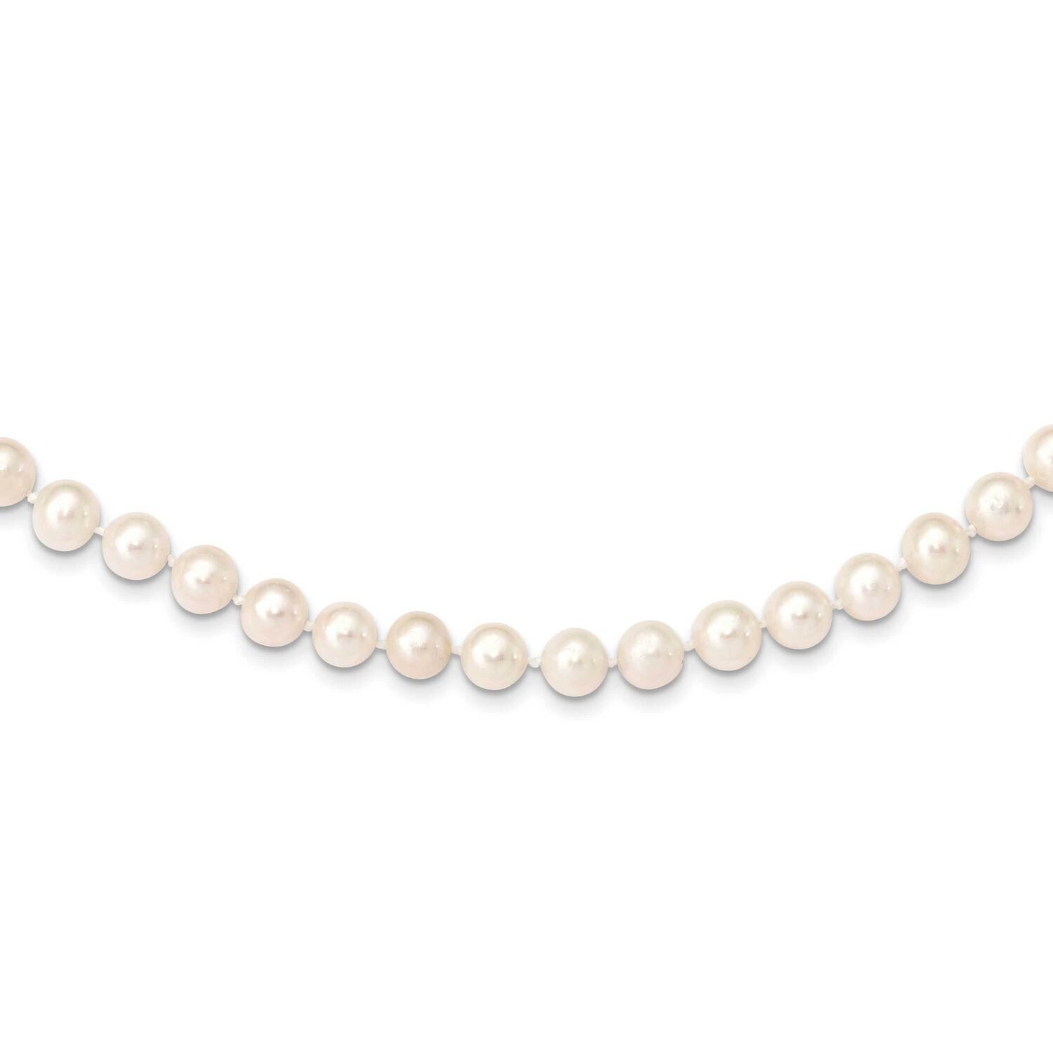 7-8 mm White Near Round Freshwater Cultured Pearl Necklace 14k Gold WPN070-28, MPN: WPN070-28, 8839…