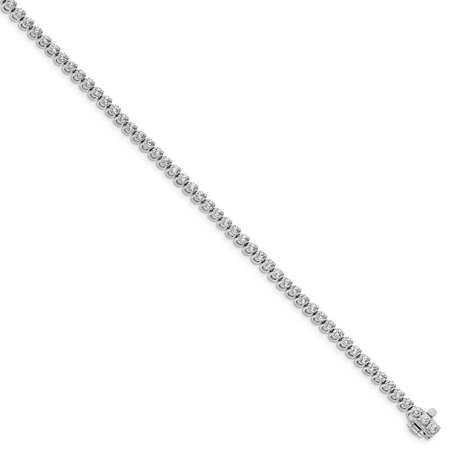 2.3mm Round 2-Prong Aaa Diamond Bracelet 7 Inch 14k White Gold X10020WAAA