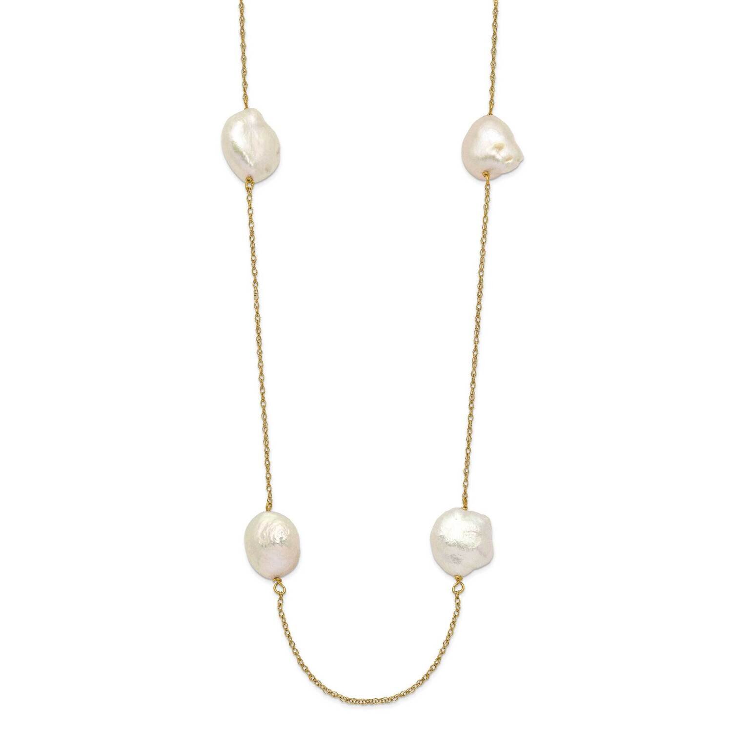 10-11mm White Keshi Freshwater Cultured Pearl 7-Station Necklace 14k Gold XF755-20, MPN: XF755-20, …