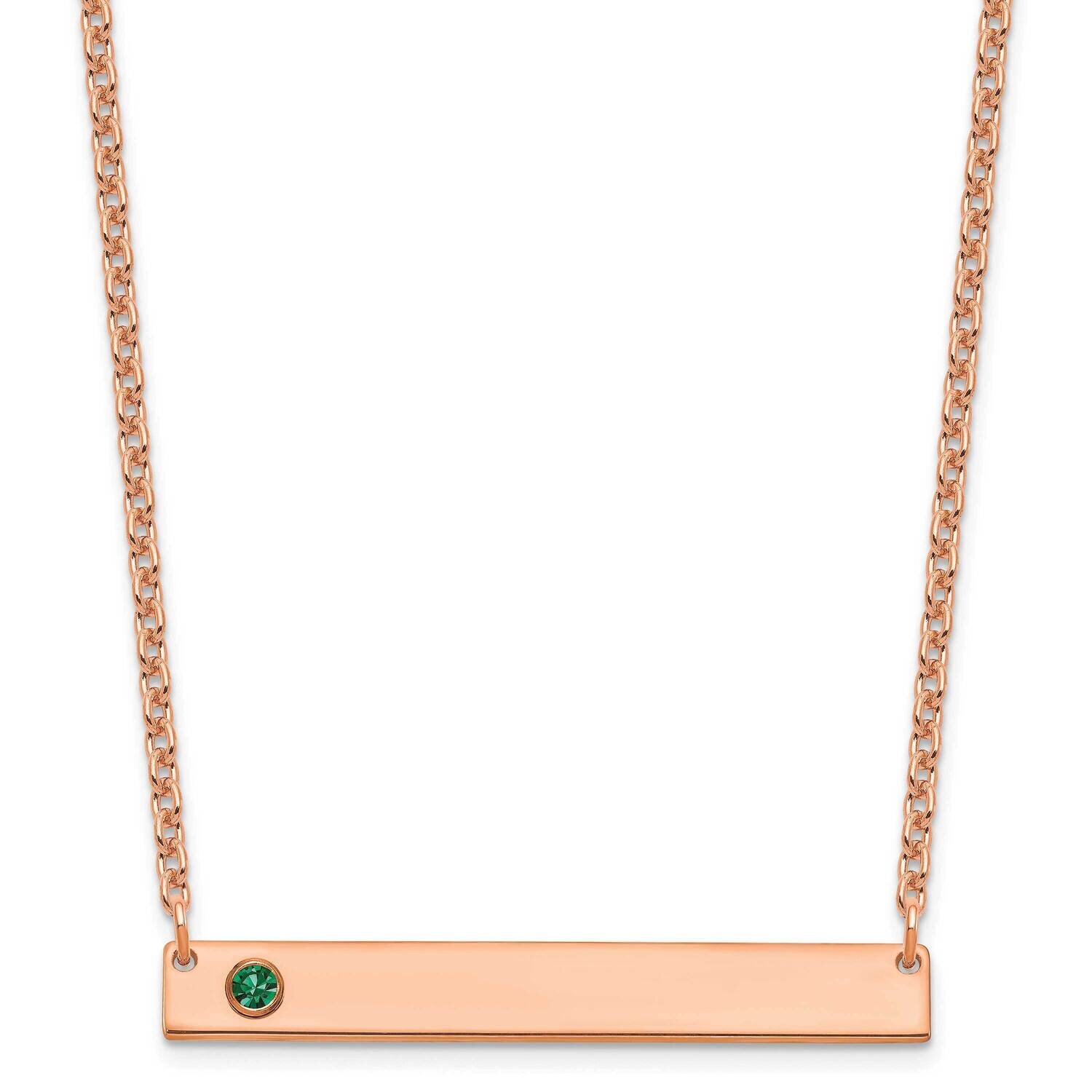 1 Birthstone with 18k Gold Bezel Large Bar Necklace 14k Rose Gold XNA1085/1R, MPN: XNA1085/1R,