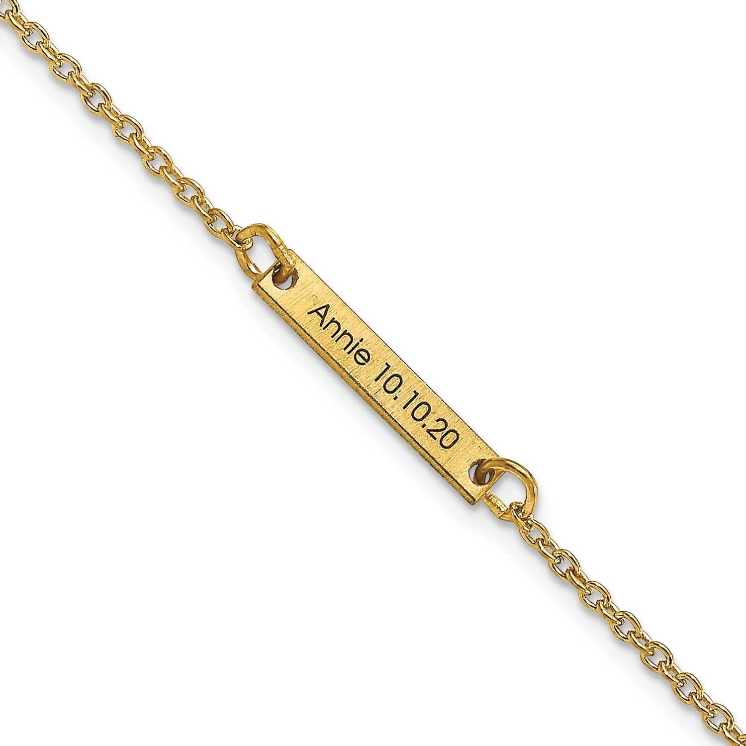 Brushed 1 Station Bracelet Sterling Silver Gold-plated XNA1180/1GP, MPN: XNA1180/1GP,