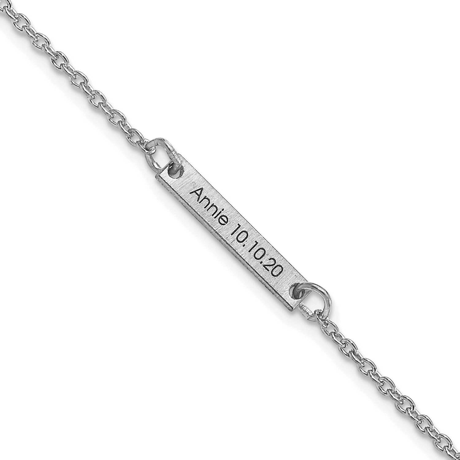 1 Station Bracelet 7 Inch 14k White Gold Brushed XNA1180/1W, MPN: XNA1180/1W,