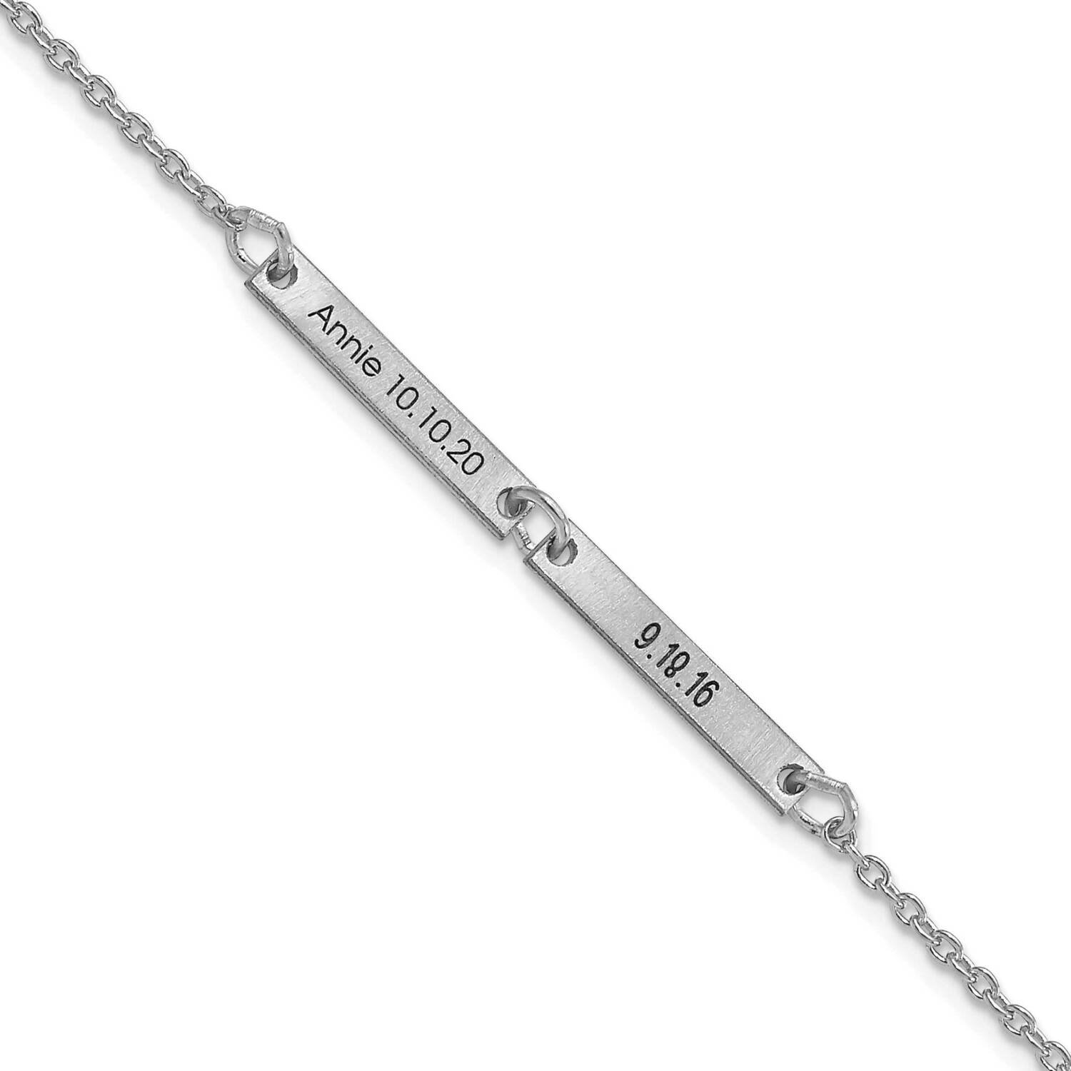 Brushed 2 Station Bracelet Sterling Silver Rhodium-plated XNA1180/2SS, MPN: XNA1180/2SS,