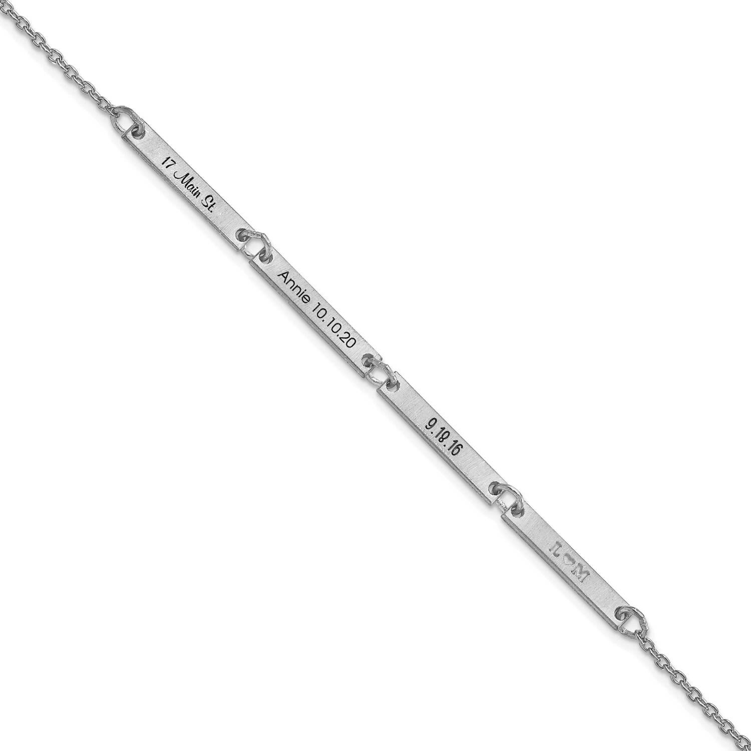 4 Station Bracelet 7 Inch 14k White Gold Brushed XNA1180/4W, MPN: XNA1180/4W,