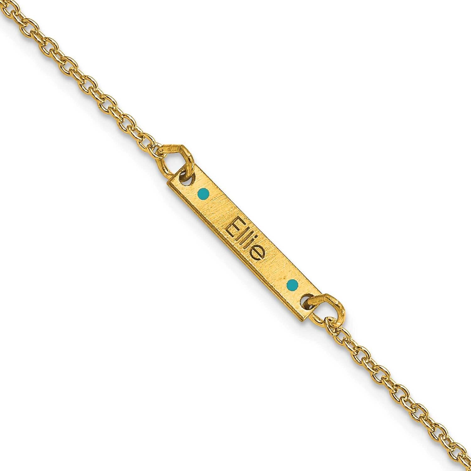 Brushed 1 Station with Epoxy Bracelet Sterling Silver Gold-plated XNA1182/1GP, MPN: XNA1182/1GP,