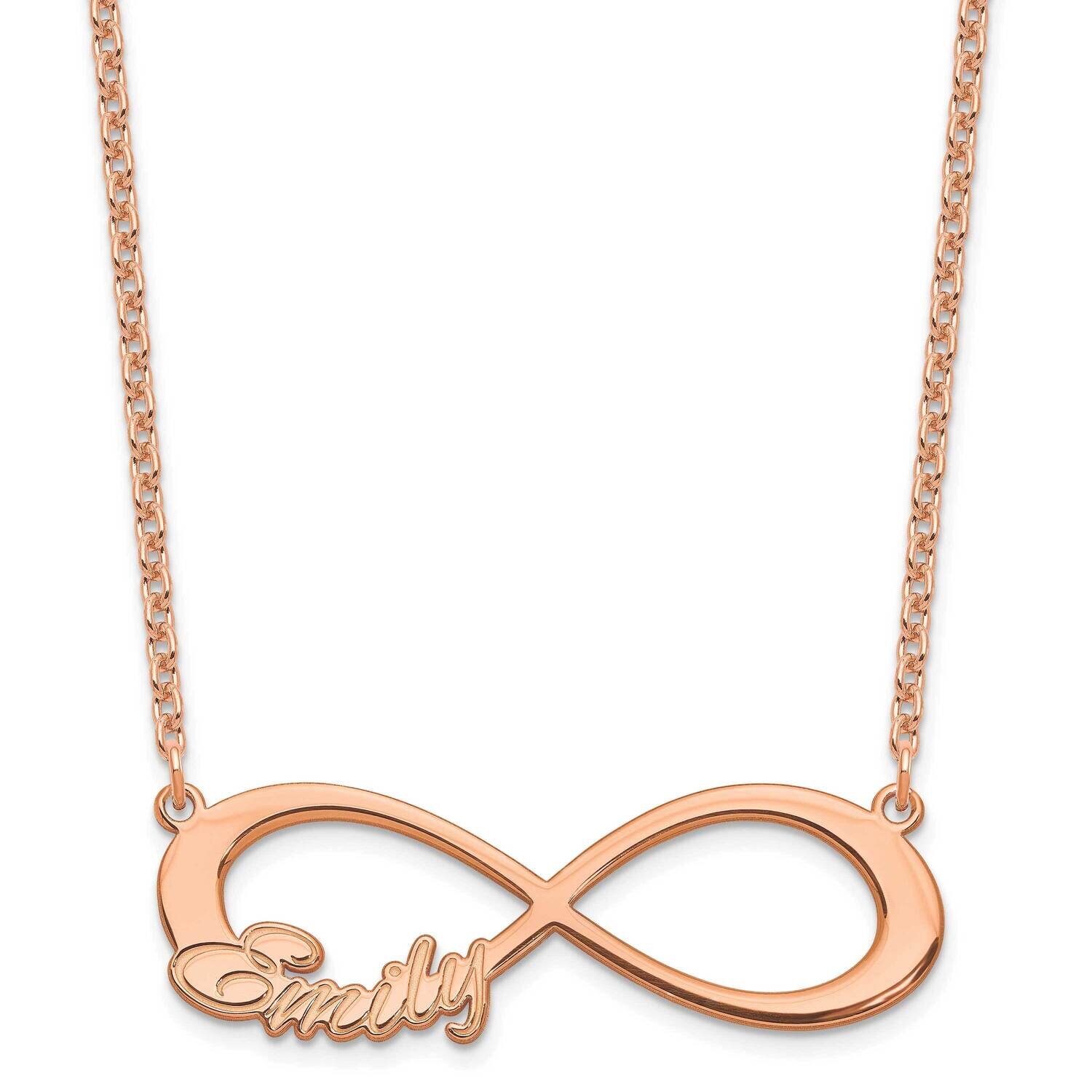 1 Name Infinity Necklace Sterling Silver Rose-plated XNA1190RP