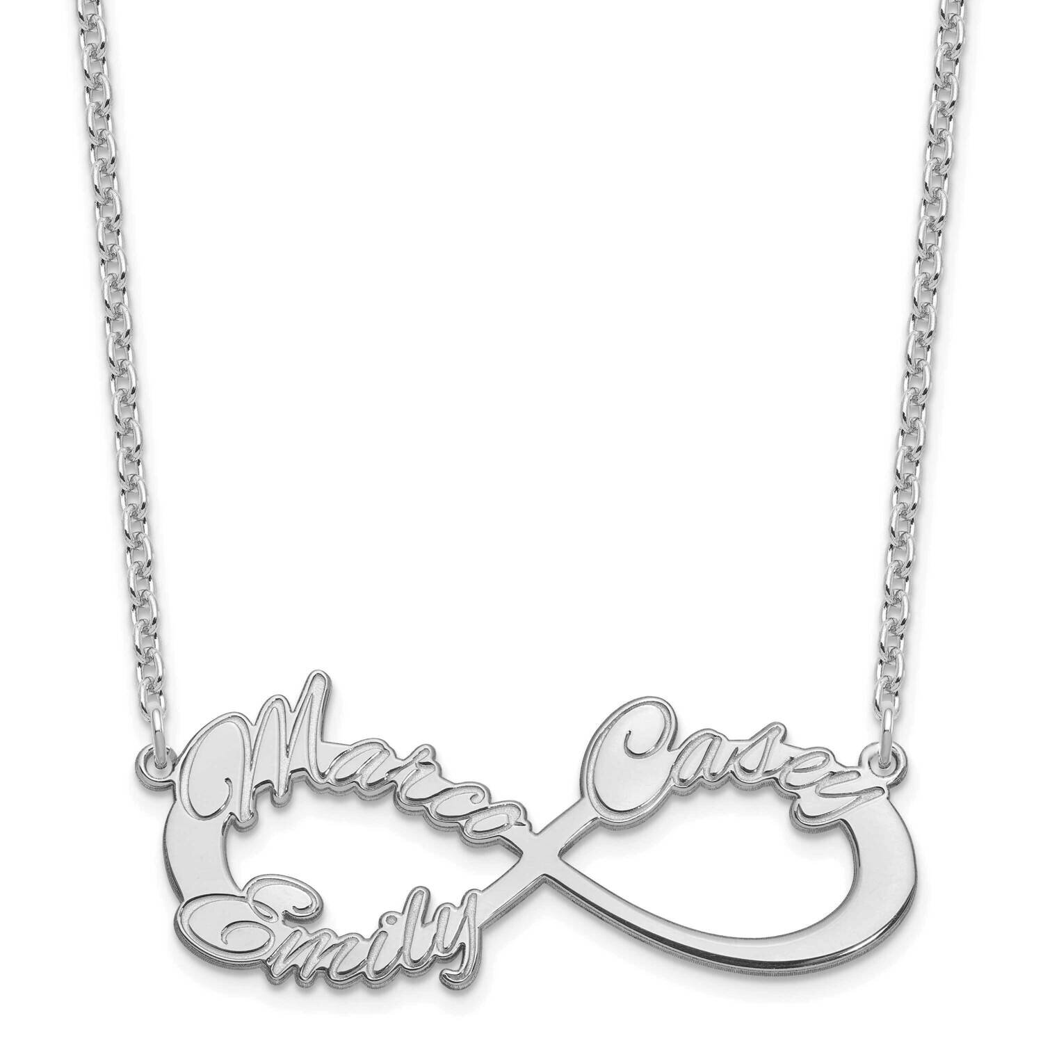 3 Name Infinity Necklace Sterling Silver Rhodium-plated XNA1192SS, MPN: XNA1192SS,
