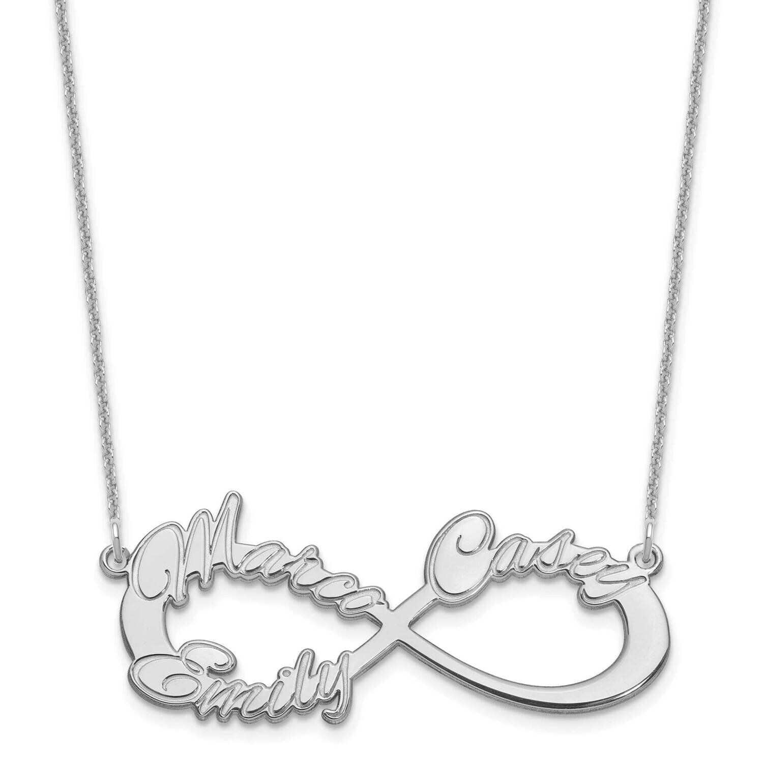 3 Name Infinity Necklace 14k White Gold XNA1192W, MPN: XNA1192W,