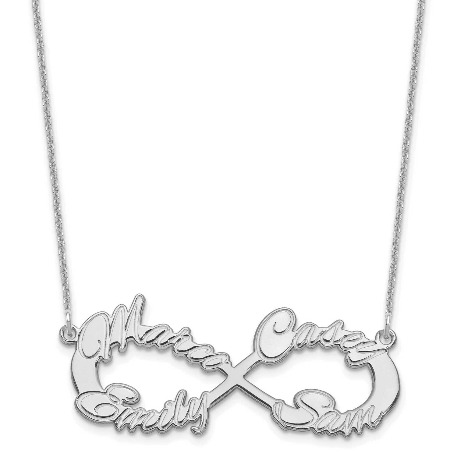 4 Name Infinity Necklace 14k White Gold XNA1193W, MPN: XNA1193W,