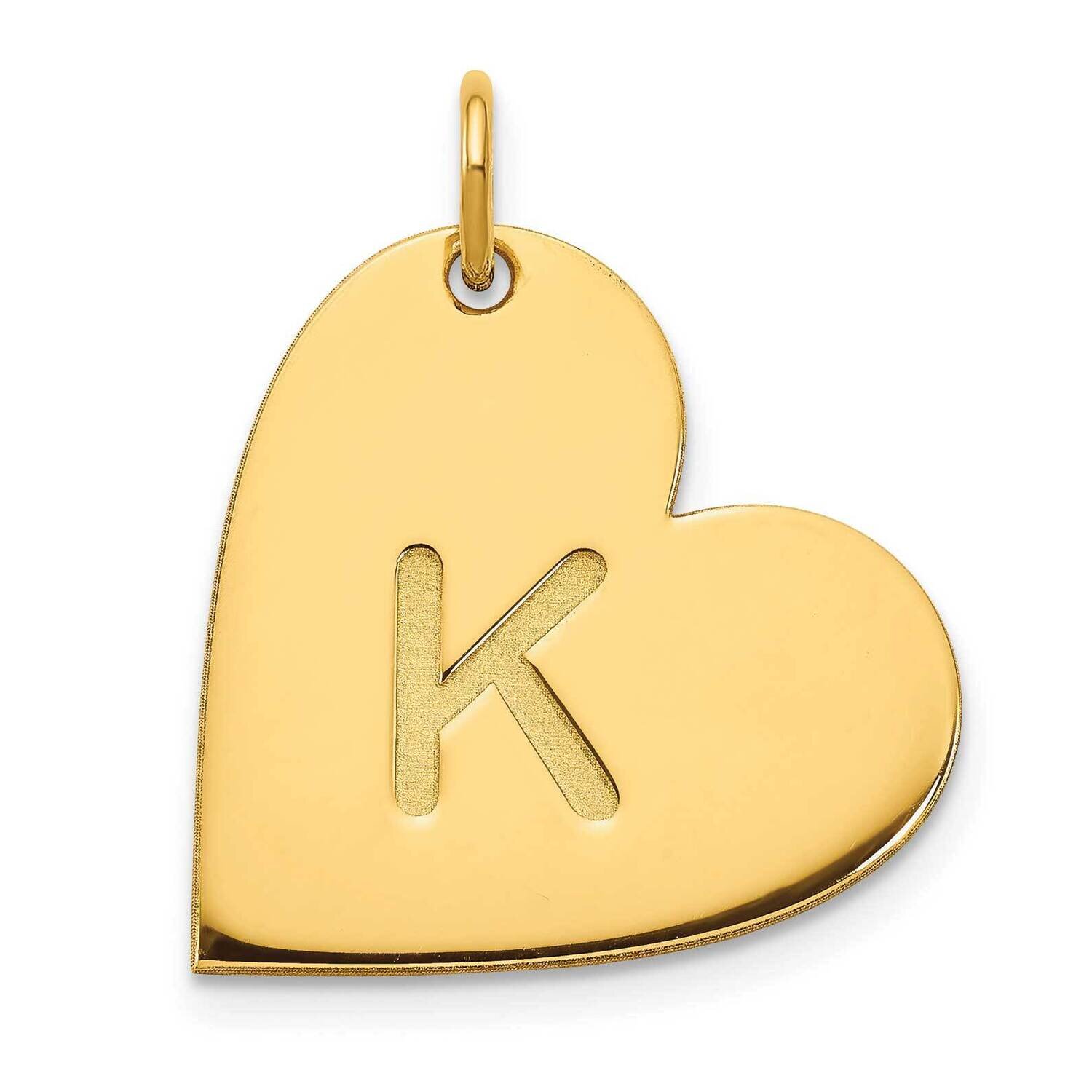 Initial Heart Charm Sterling Silver Gold-plated XNA1195GP